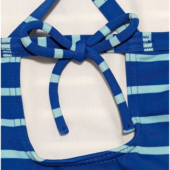 Hanna Andersson Dark Blue Light Blue Striped Tankini Top Swim Suit Size 110 5 - Picture 2 of 5
